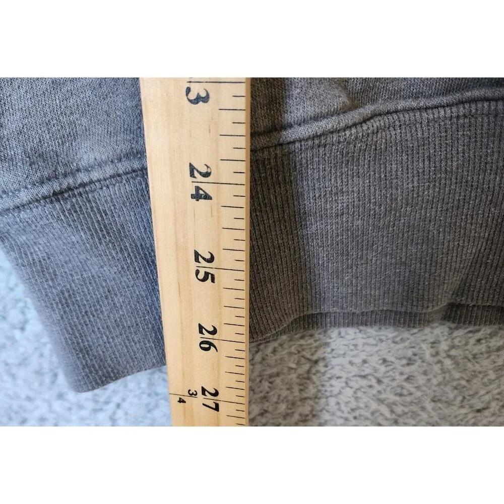 The North Face Gray Logo Long Sleeve Pullover Kangaroo Pocket Hoodie Size Medium